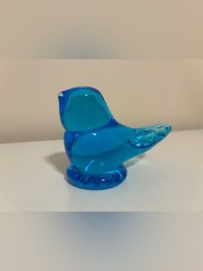 Blue Glass Bird Vintage Glass Blue Bird Of Happiness 1997